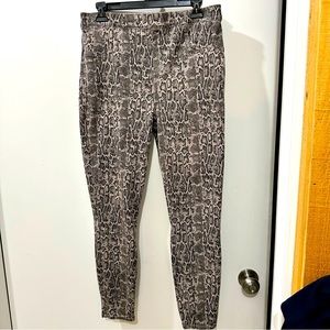 Spanx Jean-ish Ankle denim leggings Jeggings XL Taupe snakeskin XL